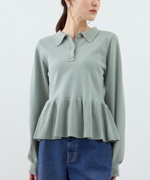 ROPE' PICNIC | ペプラムポロカラーニット(ニット/セーター)