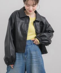 RETRO GIRL（レトロガール）の「Fレザーショートブルゾン（その他アウター）」