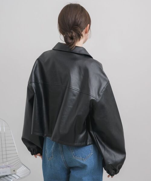 RETRO GIRL(レトロガール)の「Fレザーショートブルゾン(その他アウター・レディース・ブラック・FREE)」の10枚目の写真