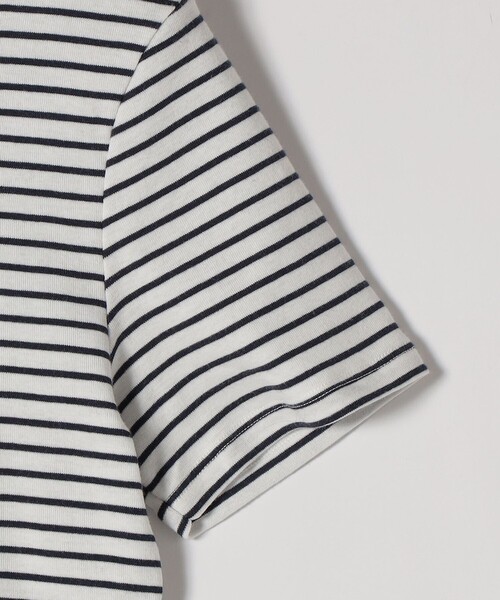 PETIT BATEAU（プチバトー）の「【SHIPS any別注】PETIT BATEAU: ロゴ プリント コンパクト ボーダー TEE 26SS（Tシャツ/カットソー・レディース・ネイビー・ONE SIZE）」の8枚目の写真