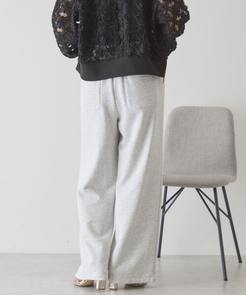 AMERICAN HOLIC（アメリカンホリック）の「センタータックワイドスウェットパンツ（スウェットパンツ・レディース・グレー系その他/ダークネイビー/ブラウン・L/M）」の6枚目の写真