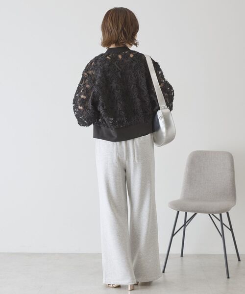 AMERICAN HOLIC（アメリカンホリック）の「センタータックワイドスウェットパンツ（スウェットパンツ・レディース・グレー系その他/ダークネイビー/ブラウン・L/M）」の9枚目の写真