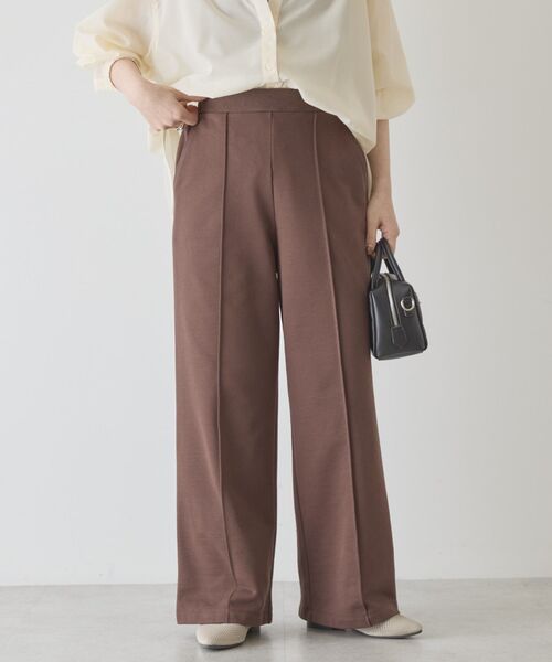 AMERICAN HOLIC（アメリカンホリック）の「センタータックワイドスウェットパンツ（スウェットパンツ・レディース・グレー系その他/ダークネイビー/ブラウン・L/M）」の11枚目の写真