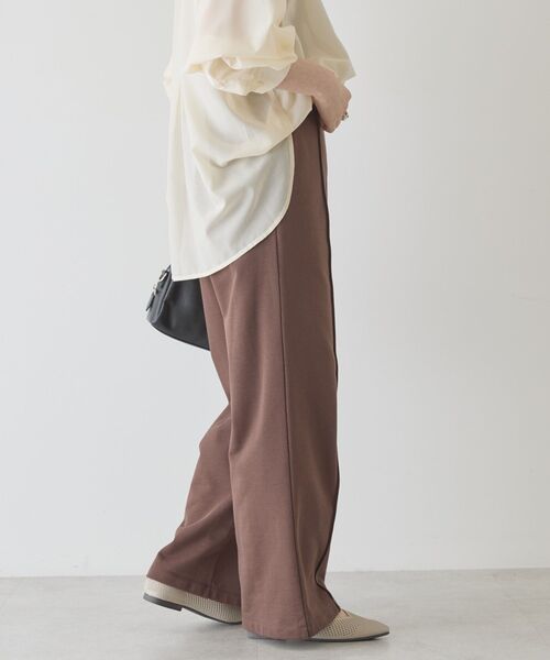 AMERICAN HOLIC（アメリカンホリック）の「センタータックワイドスウェットパンツ（スウェットパンツ・レディース・グレー系その他/ダークネイビー/ブラウン・L/M）」の12枚目の写真