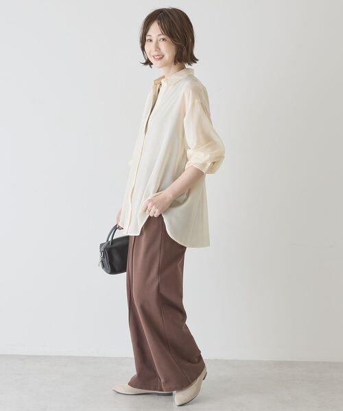 AMERICAN HOLIC（アメリカンホリック）の「センタータックワイドスウェットパンツ（スウェットパンツ・レディース・グレー系その他/ダークネイビー/ブラウン・L/M）」の14枚目の写真