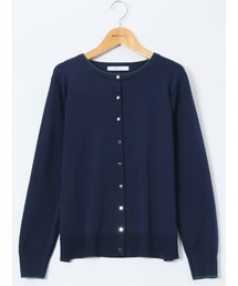 m.f.editorial（エムエフエディトリアル）の「＊【ストレッチ ハンドウォッシャブル】m.f.エディトリアル レディース 配色 クルーニットカーディガン（カーディガン/ボレロ）」