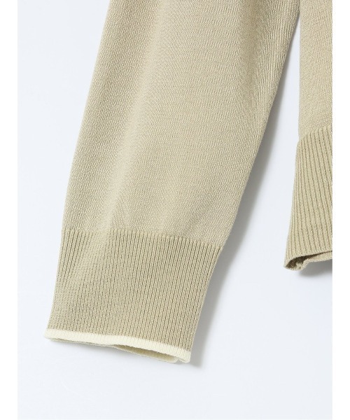 m.f.editorial（エムエフエディトリアル）の「＊【ストレッチ ハンドウォッシャブル】m.f.エディトリアル レディース 配色 クルーニットカーディガン（カーディガン/ボレロ・レディース・ブラック/ライトグレー/ネイビー・MEDIUM/LARGE）」の12枚目の写真