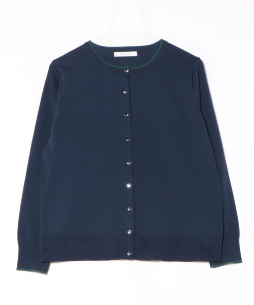 m.f.editorial（エムエフエディトリアル）の「＊【ストレッチ ハンドウォッシャブル】m.f.エディトリアル レディース 配色 クルーニットカーディガン（カーディガン/ボレロ・レディース・ブラック/ライトグレー/ネイビー・MEDIUM/LARGE）」の19枚目の写真