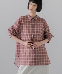 シアーシャツ」に該当するシャツ/ブラウス（ロング丈）ファッション
