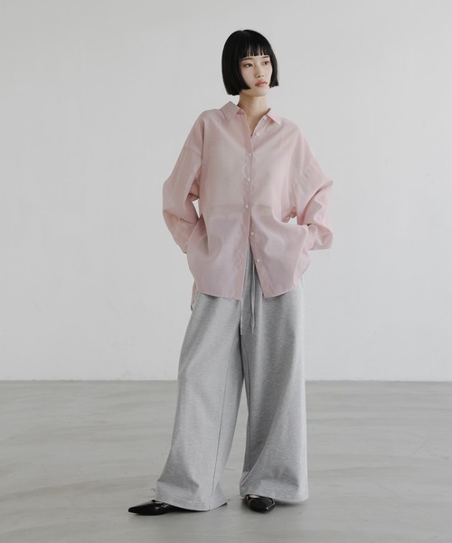 LOWRYS FARM(ローリーズファーム)の「シアーシャツLS 605853(シャツ/ブラウス・レディース・ブラウン/アイボリー/チェック/ピンク・SHORT/LONG)」の16枚目の写真