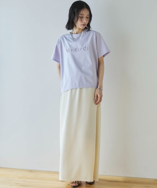Doux archives(ドゥアルシーヴ)の「カットワーク刺繍Tee(Tシャツ/カットソー・レディース・ラベンダー/ブラック/オフホワイト・FREE)」の5枚目の写真