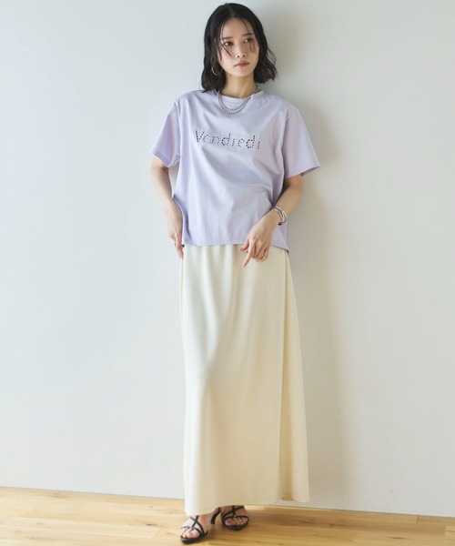 Doux archives(ドゥアルシーヴ)の「カットワーク刺繍Tee(Tシャツ/カットソー・レディース・ラベンダー/ブラック/オフホワイト・FREE)」の8枚目の写真