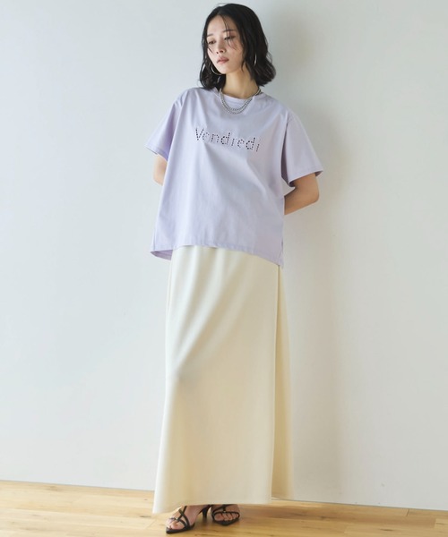 Doux archives(ドゥアルシーヴ)の「カットワーク刺繍Tee(Tシャツ/カットソー・レディース・ラベンダー/ブラック/オフホワイト・FREE)」の9枚目の写真