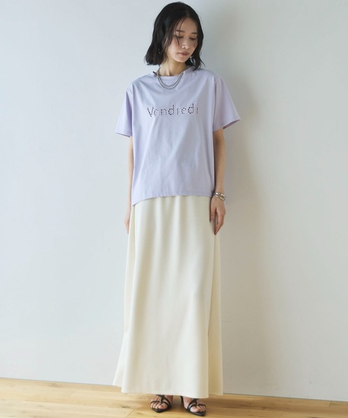 Doux archives(ドゥアルシーヴ)の「カットワーク刺繍Tee(Tシャツ/カットソー・レディース・ラベンダー/ブラック/オフホワイト・FREE)」の10枚目の写真