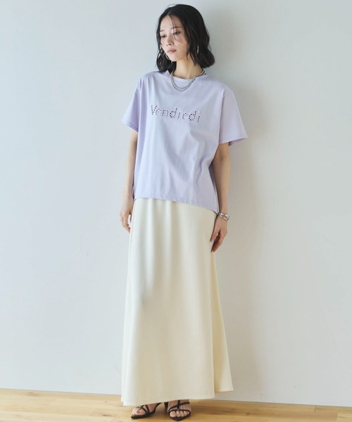 Doux archives(ドゥアルシーヴ)の「カットワーク刺繍Tee(Tシャツ/カットソー・レディース・ラベンダー/ブラック/オフホワイト・FREE)」の11枚目の写真