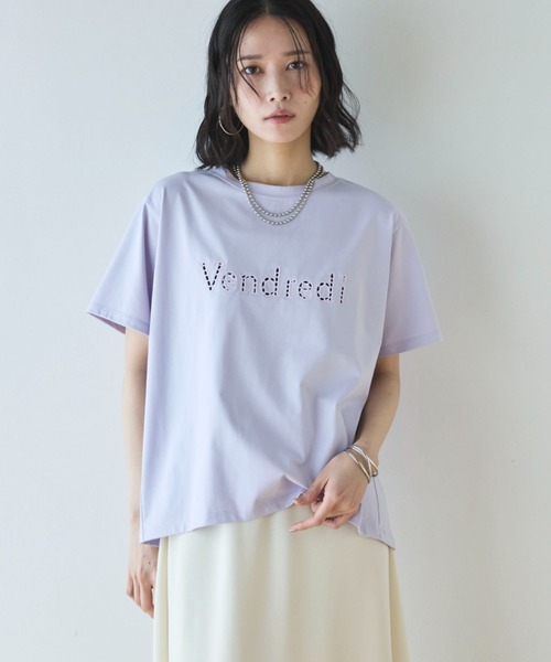 Doux archives(ドゥアルシーヴ)の「カットワーク刺繍Tee(Tシャツ/カットソー・レディース・ラベンダー/ブラック/オフホワイト・FREE)」の16枚目の写真