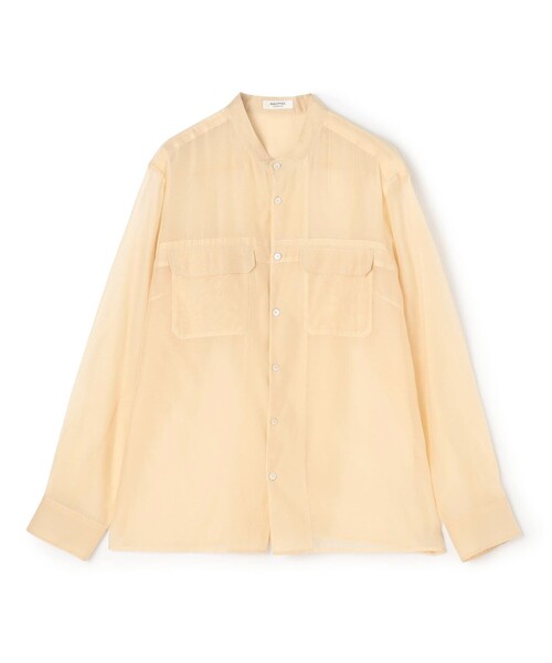 MACPHEE（マカフィー）の「シルクブレンドスラブ チュニックシャツ（シャツ/ブラウス・レディース・ライトベージュ/ネイビー/ピンク・36）」の2枚目の写真