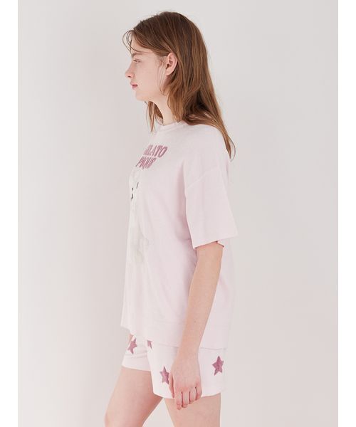 gelato pique(ジェラートピケ)の「【ONLINE限定】ドッグジャガードプルオーバー&ショートパンツセット(ルームウェア/パジャマ・レディース・ピンク/ベージュ/ライトピンク/ブルー/クリーム・F)」の15枚目の写真