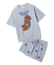 gelato pique（ジェラートピケ）の「【ONLINE限定】ドッグジャガードプルオーバー&ショートパンツセット（ルームウェア/パジャマ）」