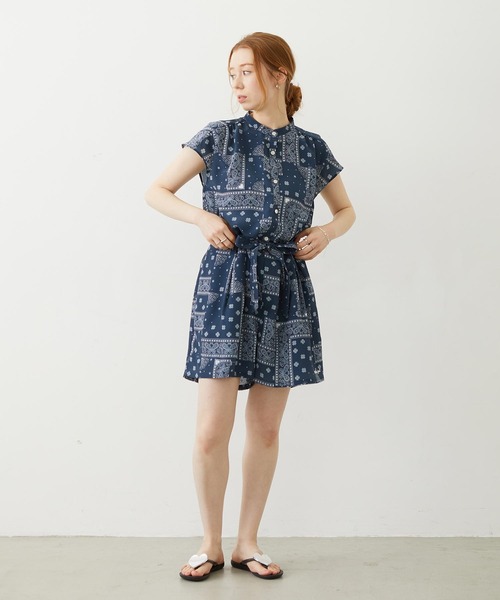 MILKFED.(ミルクフェド)の「BANDANA ROMPERS(つなぎ/オールインワン・レディース・ネイビー/レッド/ブラック・ONE SIZE)」の2枚目の写真