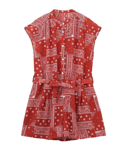 MILKFED.(ミルクフェド)の「BANDANA ROMPERS(つなぎ/オールインワン・レディース・ネイビー/レッド/ブラック・ONE SIZE)」の22枚目の写真