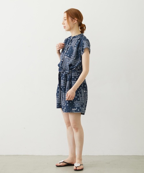 MILKFED.(ミルクフェド)の「BANDANA ROMPERS(つなぎ/オールインワン・レディース・ネイビー/レッド/ブラック・ONE SIZE)」の7枚目の写真