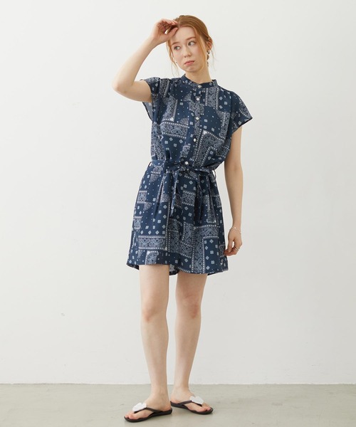 MILKFED.(ミルクフェド)の「BANDANA ROMPERS(つなぎ/オールインワン・レディース・ネイビー/レッド/ブラック・ONE SIZE)」の6枚目の写真