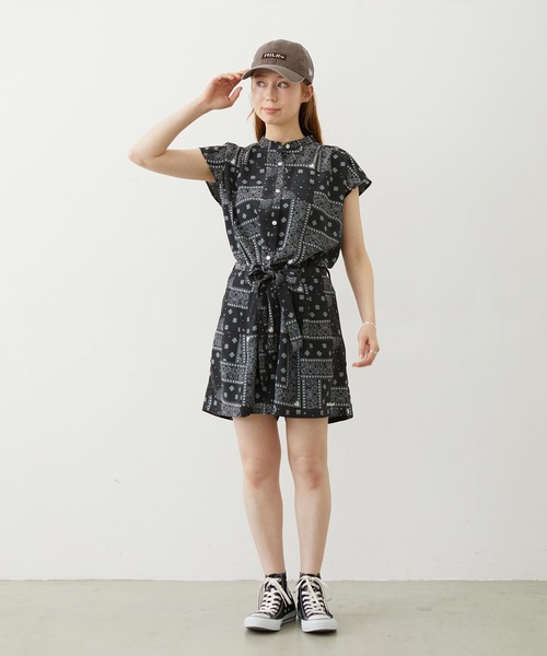MILKFED.(ミルクフェド)の「BANDANA ROMPERS(つなぎ/オールインワン・レディース・ネイビー/レッド/ブラック・ONE SIZE)」の9枚目の写真