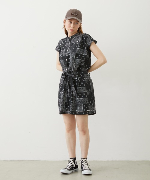 MILKFED.(ミルクフェド)の「BANDANA ROMPERS(つなぎ/オールインワン・レディース・ネイビー/レッド/ブラック・ONE SIZE)」の13枚目の写真