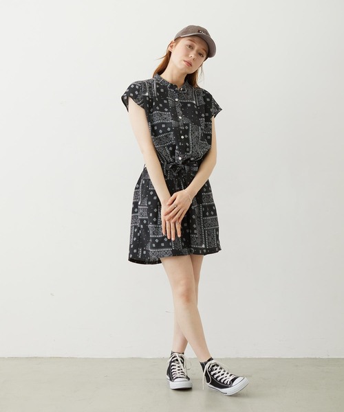 MILKFED.(ミルクフェド)の「BANDANA ROMPERS(つなぎ/オールインワン・レディース・ネイビー/レッド/ブラック・ONE SIZE)」の14枚目の写真