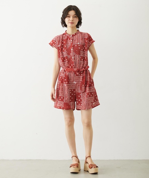 MILKFED.(ミルクフェド)の「BANDANA ROMPERS(つなぎ/オールインワン・レディース・ネイビー/レッド/ブラック・ONE SIZE)」の17枚目の写真