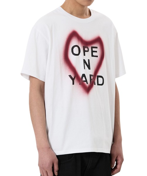 OY（オーワイ）の「『OY/オーワイ』SPRAY HEART TEE/スプレーハートTシャツ（Tシャツ/カットソー・メンズ・ホワイト/グレー・L/M）」の4枚目の写真