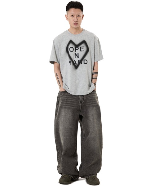 OY（オーワイ）の「『OY/オーワイ』SPRAY HEART TEE/スプレーハートTシャツ（Tシャツ/カットソー・メンズ・ホワイト/グレー・L/M）」の14枚目の写真