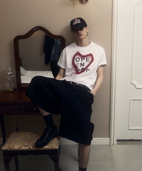 OY（オーワイ）の「『OY/オーワイ』SPRAY HEART TEE/スプレーハートTシャツ（Tシャツ/カットソー・メンズ・ホワイト/グレー・L/M）」の16枚目の写真