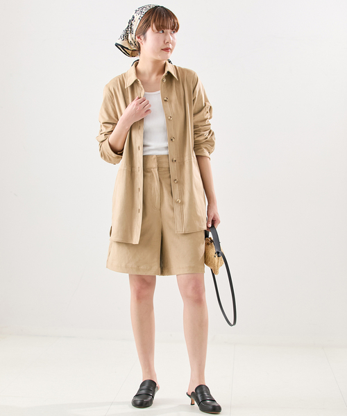 journal standard L'essage（ジャーナルスタンダードレサージュ）の「【URBAN CODE/アーバンコード】 Faux Suede：ショーツ（その他パンツ・レディース・キャメル・SMALL）」の2枚目の写真