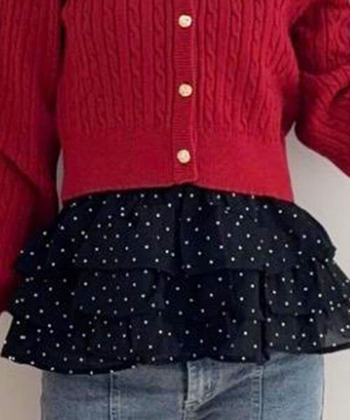 MAJESTIC LEGON（マジェスティックレゴン）の「カップ付き裾ペプラムキャミソール（キャミソール・レディース・アイボリー/ブラック系その他/ホワイト系その他2・MEDIUM）」の22枚目の写真