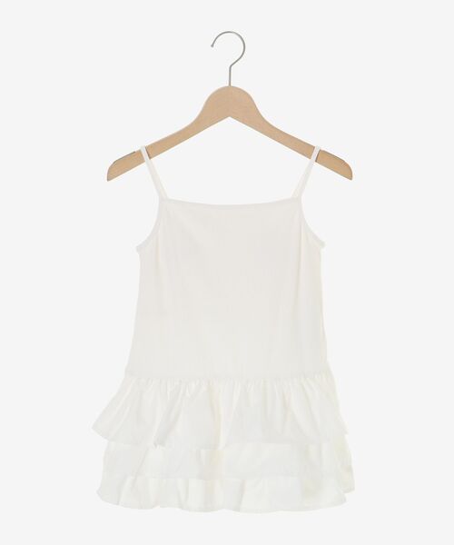 MAJESTIC LEGON（マジェスティックレゴン）の「カップ付き裾ペプラムキャミソール（キャミソール・レディース・アイボリー/ブラック系その他/ホワイト系その他2・MEDIUM）」の21枚目の写真