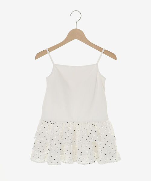 MAJESTIC LEGON（マジェスティックレゴン）の「カップ付き裾ペプラムキャミソール（キャミソール・レディース・アイボリー/ブラック系その他/ホワイト系その他2・MEDIUM）」の20枚目の写真