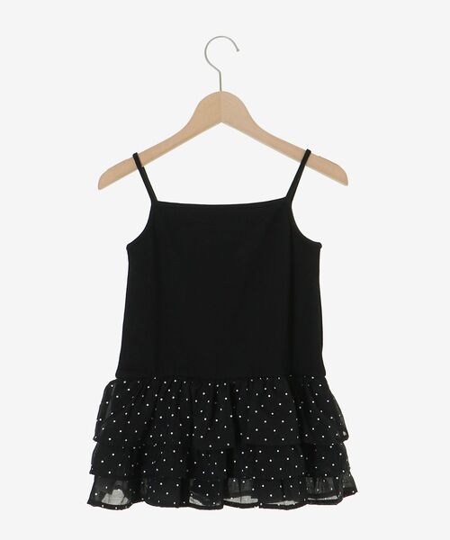 MAJESTIC LEGON（マジェスティックレゴン）の「カップ付き裾ペプラムキャミソール（キャミソール・レディース・アイボリー/ブラック系その他/ホワイト系その他2・MEDIUM）」の18枚目の写真