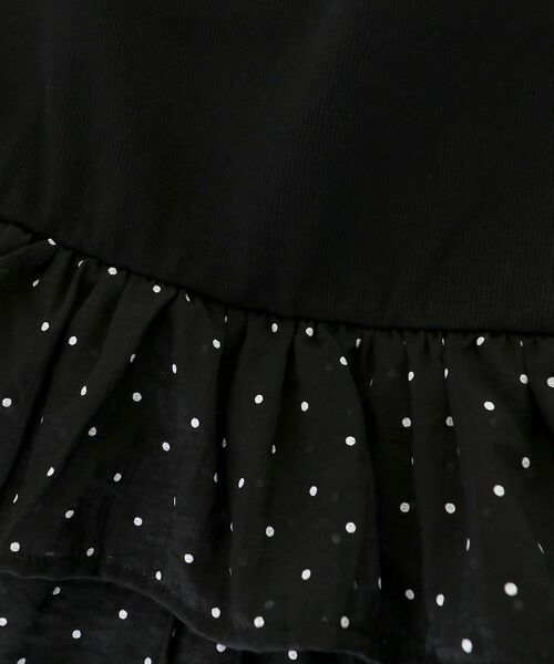 MAJESTIC LEGON（マジェスティックレゴン）の「カップ付き裾ペプラムキャミソール（キャミソール・レディース・アイボリー/ブラック系その他/ホワイト系その他2・MEDIUM）」の14枚目の写真