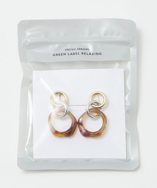 green label relaxing（グリーンレーベルリラクシング）の「3リング イヤリング（イヤリング・レディース・その他1/オフホワイト・FREE）」の8枚目の写真