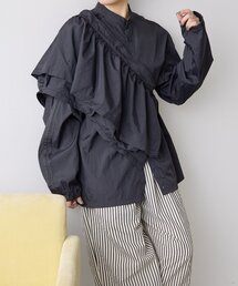 ear PAPILLONNER | フリル付スポーティシャツ【SUM1 STYLE】(シャツ/ブラウス)