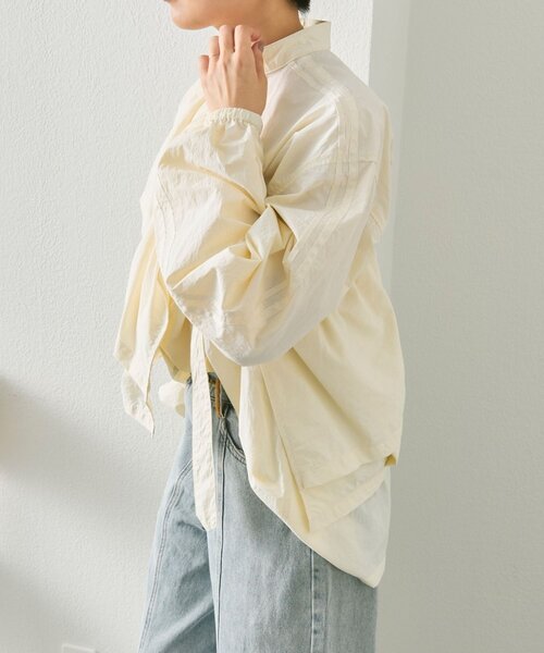 ear PAPILLONNER（イアパピヨネ）の「フリル付スポーティシャツ【SUM1 STYLE】（シャツ/ブラウス・レディース・ホワイト/ブラック・FREE）」の5枚目の写真