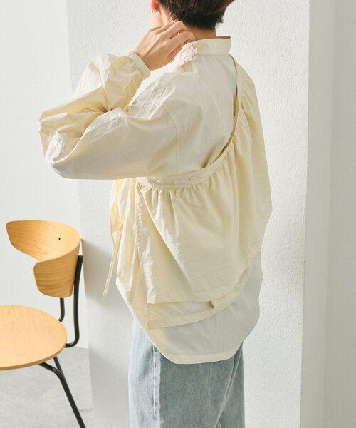 ear PAPILLONNER（イアパピヨネ）の「フリル付スポーティシャツ【SUM1 STYLE】（シャツ/ブラウス・レディース・ホワイト/ブラック・FREE）」の6枚目の写真