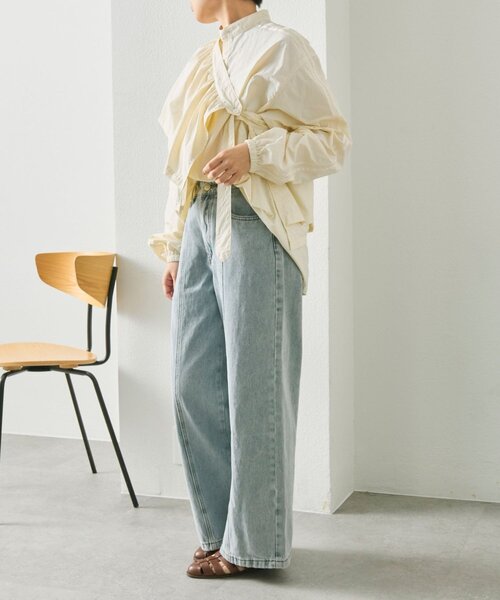 ear PAPILLONNER（イアパピヨネ）の「フリル付スポーティシャツ【SUM1 STYLE】（シャツ/ブラウス・レディース・ホワイト/ブラック・FREE）」の10枚目の写真