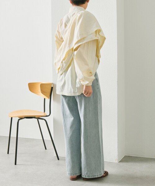 ear PAPILLONNER（イアパピヨネ）の「フリル付スポーティシャツ【SUM1 STYLE】（シャツ/ブラウス・レディース・ホワイト/ブラック・FREE）」の12枚目の写真