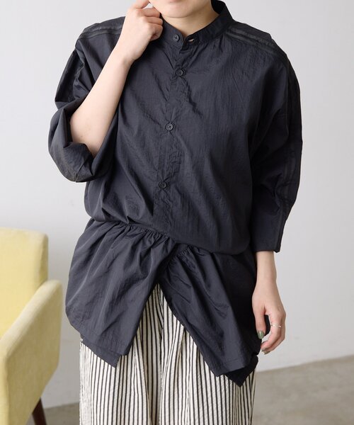 ear PAPILLONNER（イアパピヨネ）の「フリル付スポーティシャツ【SUM1 STYLE】（シャツ/ブラウス・レディース・ホワイト/ブラック・FREE）」の18枚目の写真