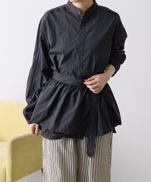 ear PAPILLONNER（イアパピヨネ）の「フリル付スポーティシャツ【SUM1 STYLE】（シャツ/ブラウス・レディース・ホワイト/ブラック・FREE）」の19枚目の写真