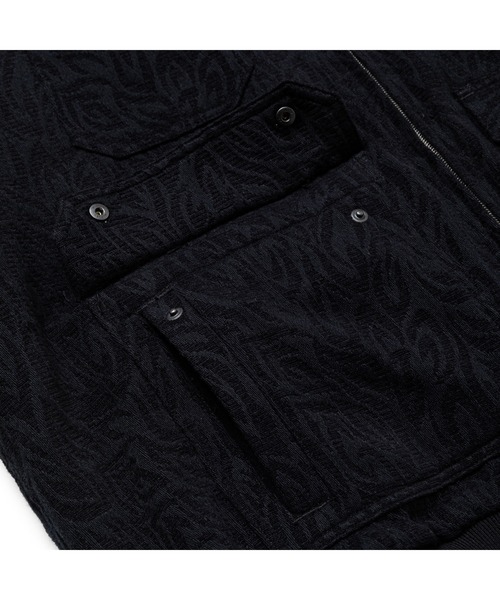 CALEE(キャリー)の「VINTAGE TYPE JACQUARD DROP FIELD JACKET(ブルゾン・メンズ・ブラック・MEDIUM)」の6枚目の写真