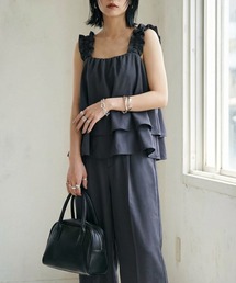 itto...（イット）の「とろみ素材2段フリルフレアギャザーキャミソール（キャミソール）」